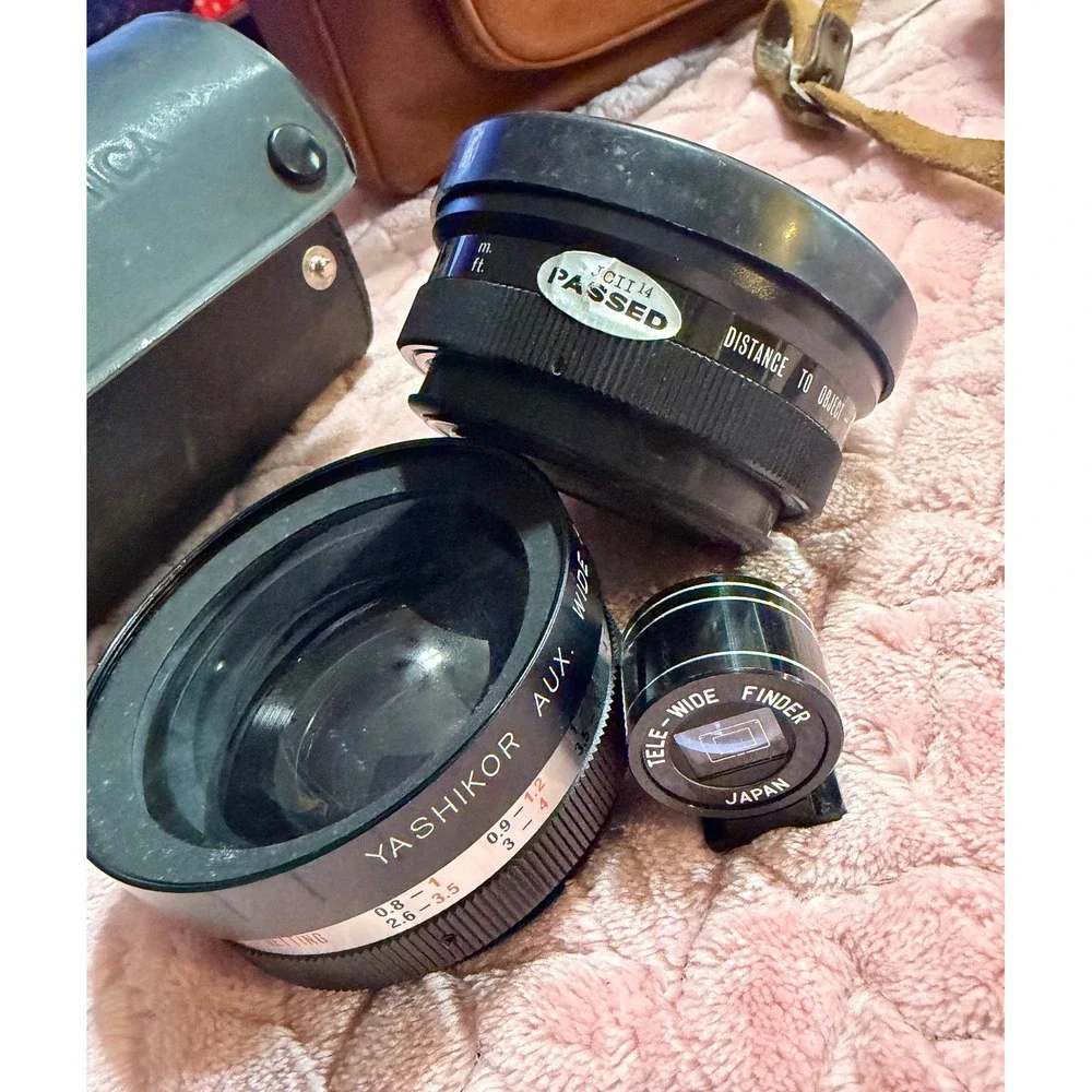 Vintage Minolta SR-2 35mm SLR Film Camera with 55mm f/1.8 Lens & Cases